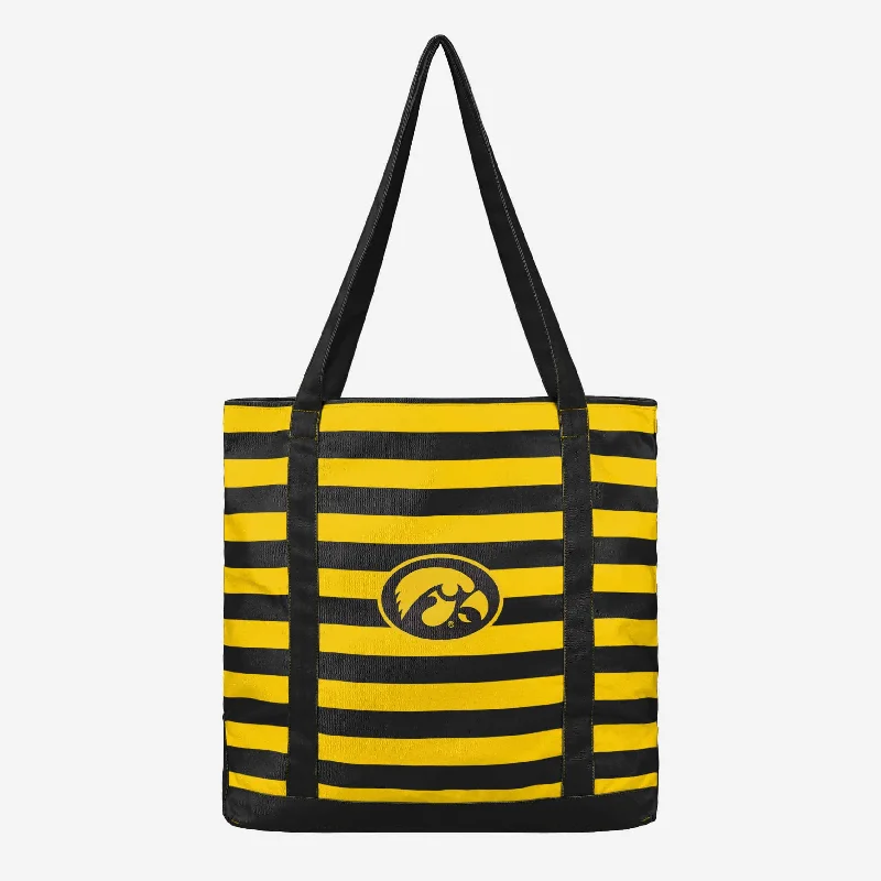 Iowa Hawkeyes Team Stripe Canvas Tote Bag