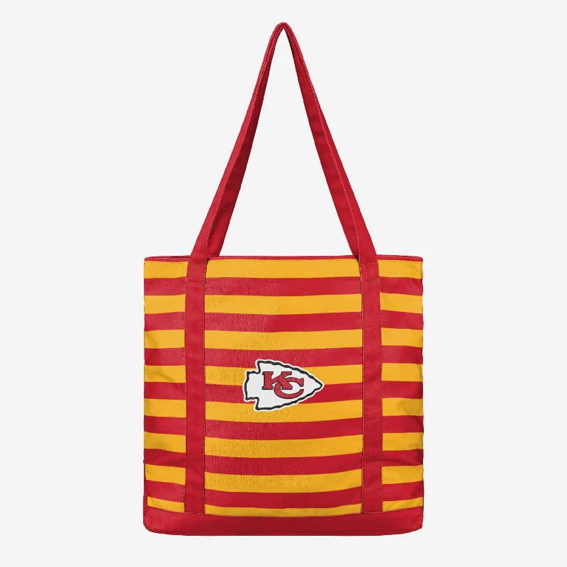 Kansas City Chiefs Team Stripe Canvas Tote Bag