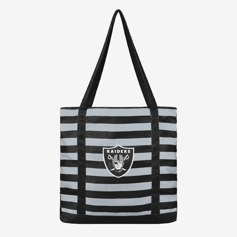 Las Vegas Raiders Team Stripe Canvas Tote Bag