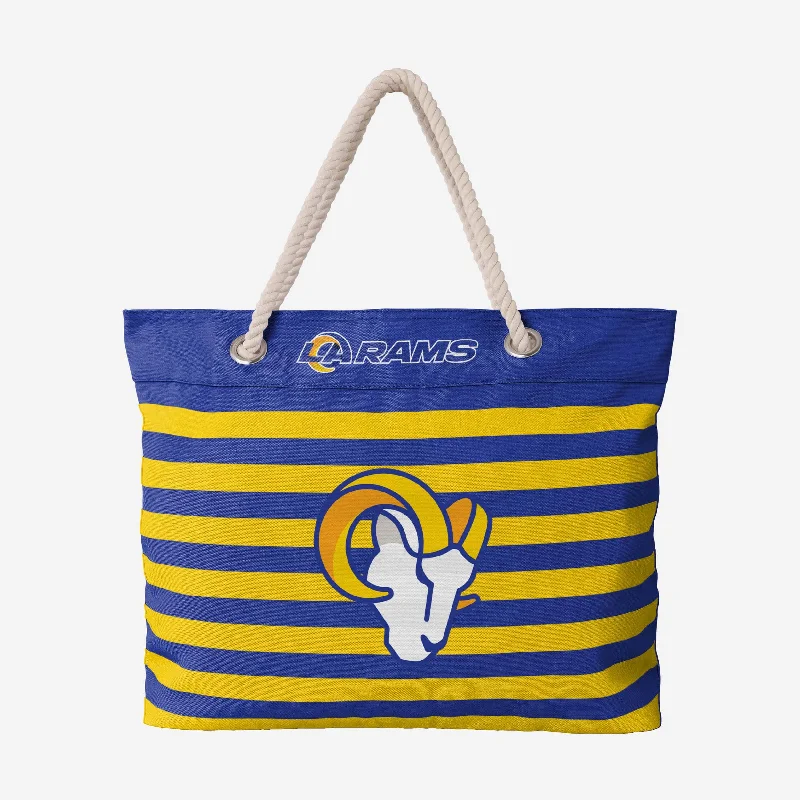 Los Angeles Rams Nautical Stripe Tote Bag