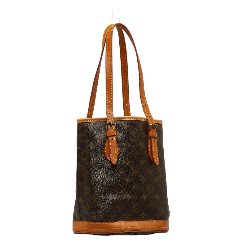 Louis Vuitton Monogram Petit Bucket PM Tote Bag Shoulder Bag M42238