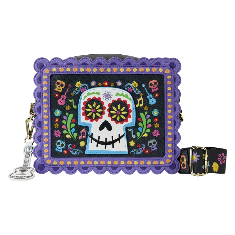 Loungefly Coco Miguel Calavera Floral Skull Crossbody Bag