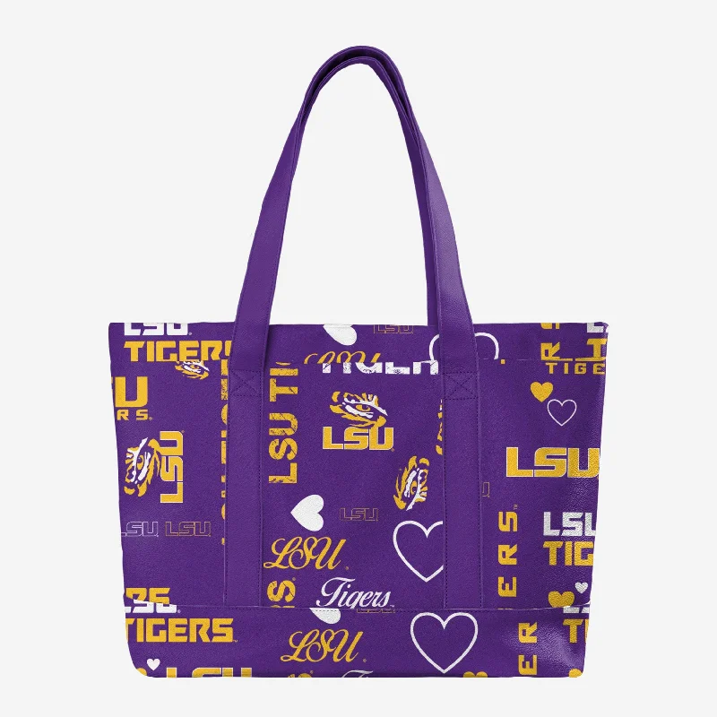 LSU Tigers Logo Love Tote Bag