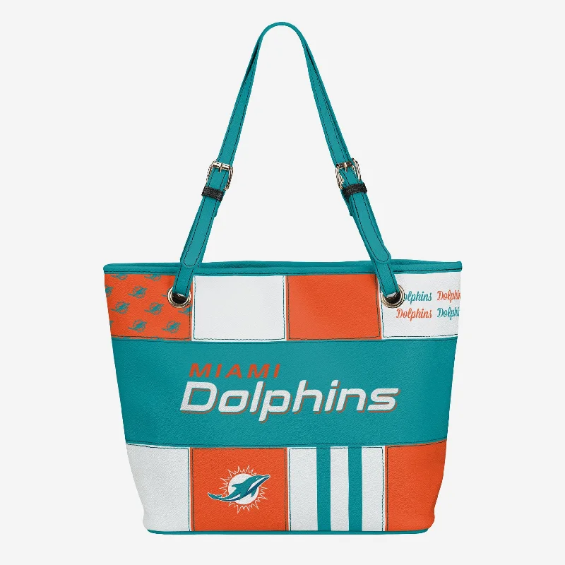 Miami Dolphins Printed Collage Tote