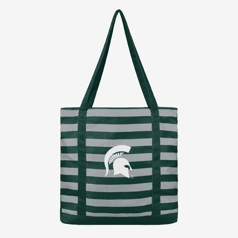 Michigan State Spartans Team Stripe Canvas Tote Bag