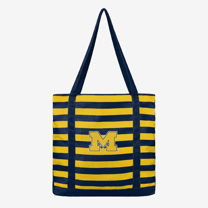 Michigan Wolverines Team Stripe Canvas Tote Bag