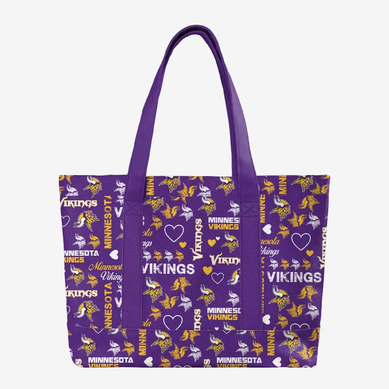 Minnesota Vikings Logo Love Tote Bag