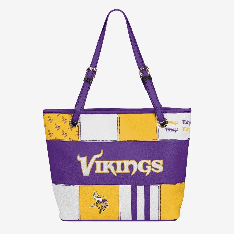 Minnesota Vikings Printed Collage Tote