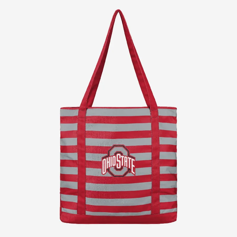 Ohio State Buckeyes Team Stripe Canvas Tote Bag