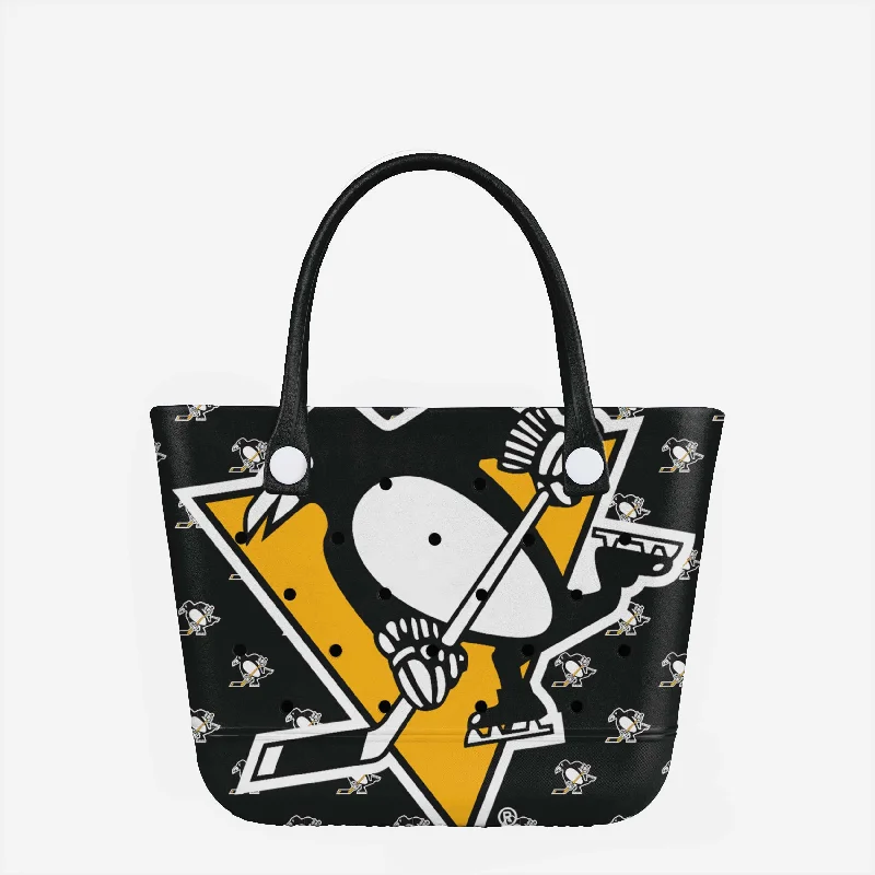 Pittsburgh Penguins Big Logo Mini Print Tailgate Tote Bag