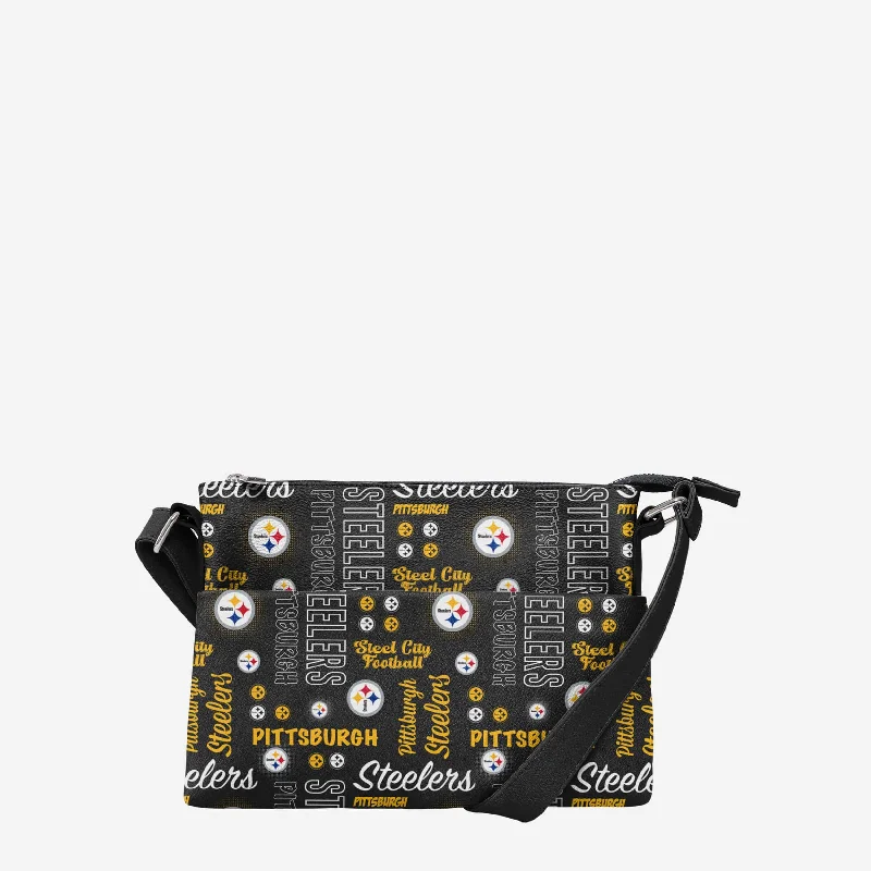 Pittsburgh Steelers Spirited Style Printed Collection Foldover Tote Bag