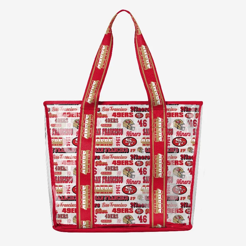 San Francisco 49ers Repeat Retro Print Clear Tote Bag