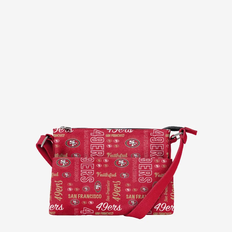 San Francisco 49ers Spirited Style Printed Collection Foldover Tote Bag