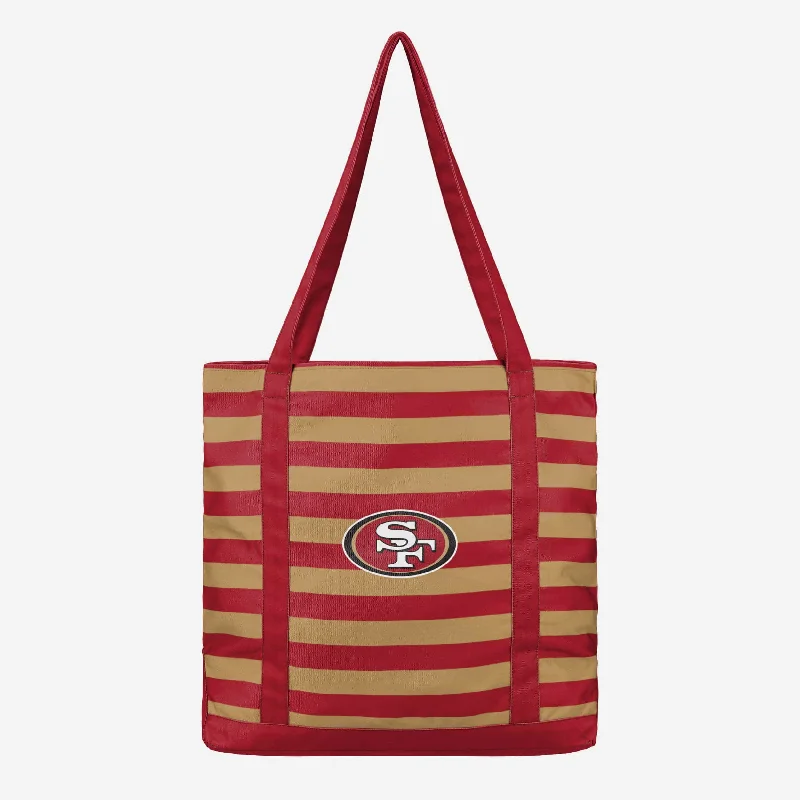 San Francisco 49ers Team Stripe Canvas Tote Bag