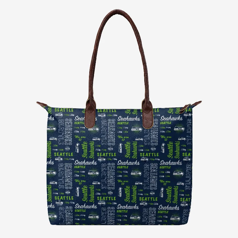 Seattle Seahawks Spirited Style Printed Collection Tote Bag