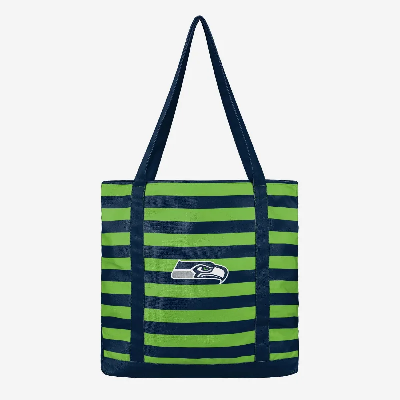 Seattle Seahawks Team Stripe Canvas Tote Bag