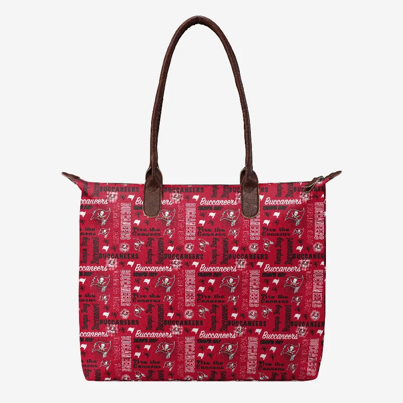 Tampa Bay Buccaneers Spirited Style Printed Collection Tote Bag