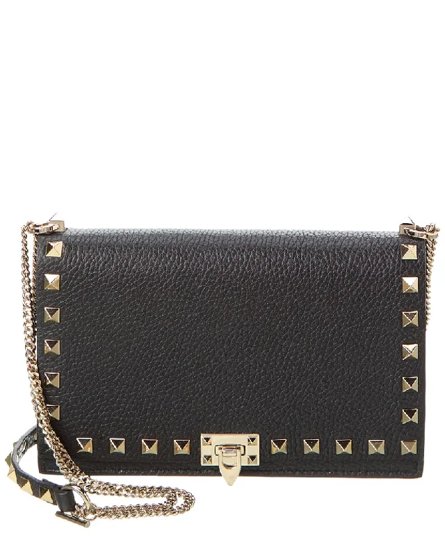 Valentino Rockstud Grainy Leather Crossbody