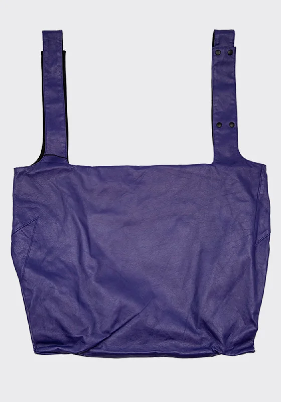 YOHJI YAMAMOTO DISCORD DE-I71-835 TOTE BAG PURPLE