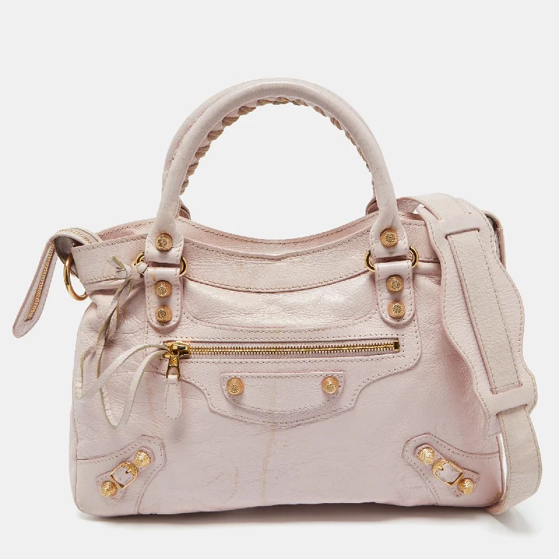 Balenciaga Rouse Poudre Leather Rgh Town Bag