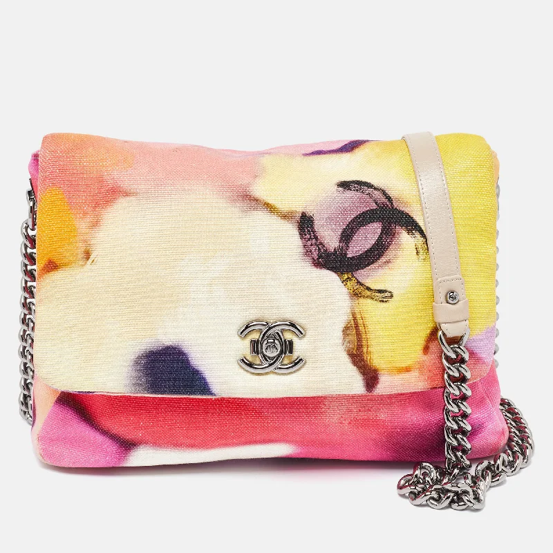 Chanel Multicolor Printed Canvas Flower Power Messenger Bag