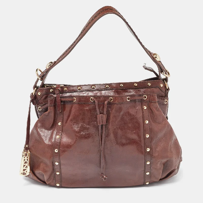 Dkny Leather Studded Hobo