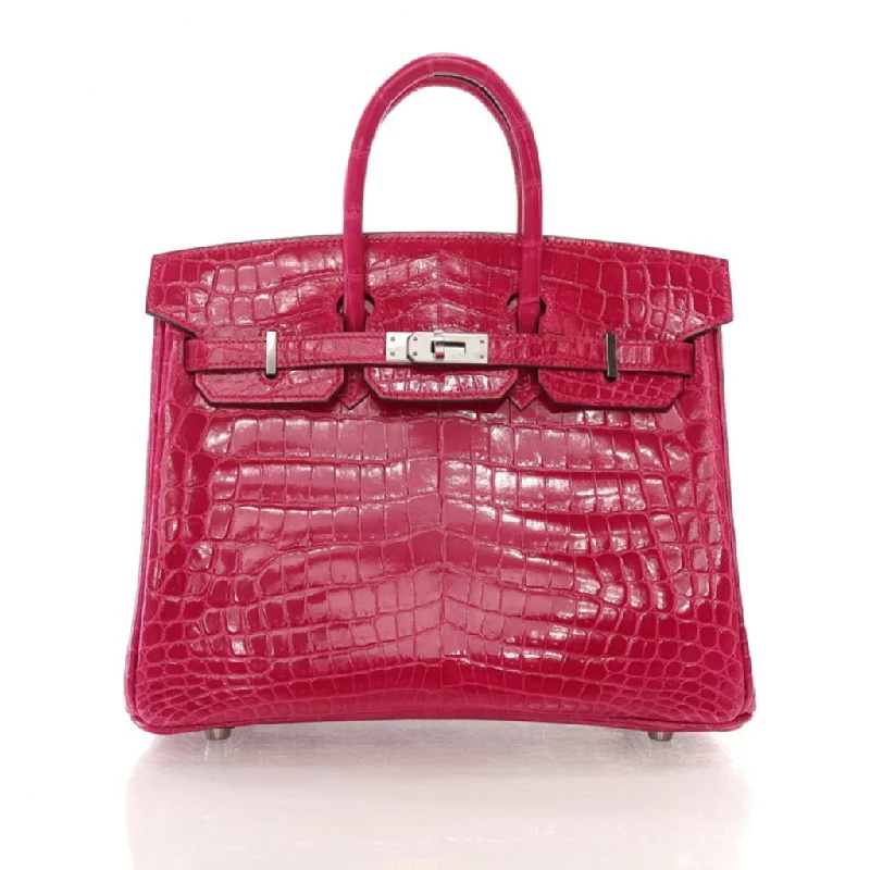 Hermes Birkin 25 Rose Mexico Shiny Niloticus Crocodile