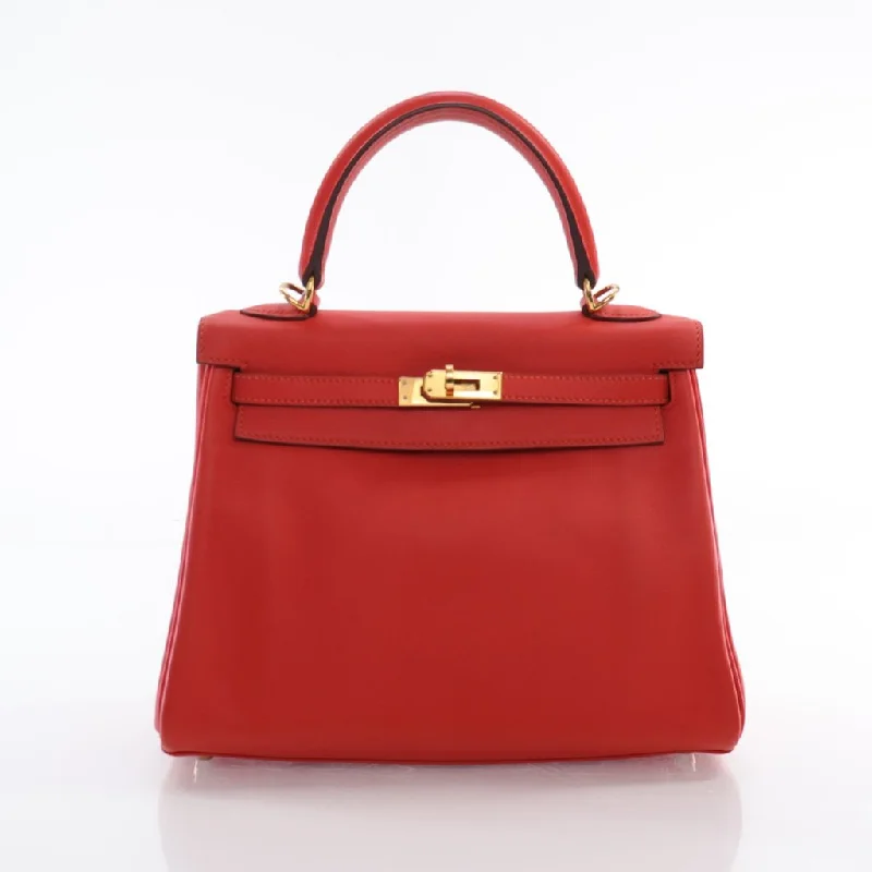 Hermes Kelly 25 Rouge Pivoine Swift