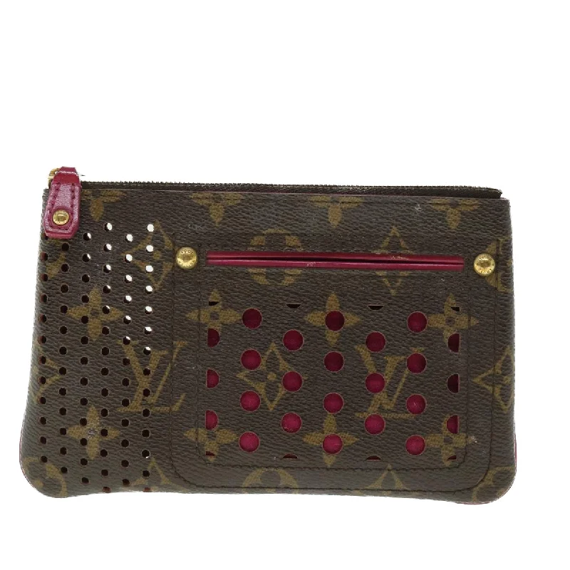 Louis Vuitton Pochette Plat  Canvas Clutch Bag (Pre-Owned)