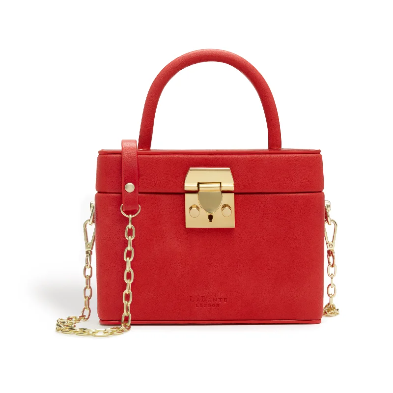 Mae Red Vegan Crossbody Satchel