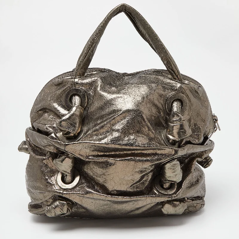 Michael Kors Metallic Gathered Leather Zuma Bag