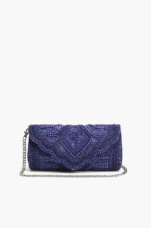 Midnight Sapphire Starlight Evening Clutch