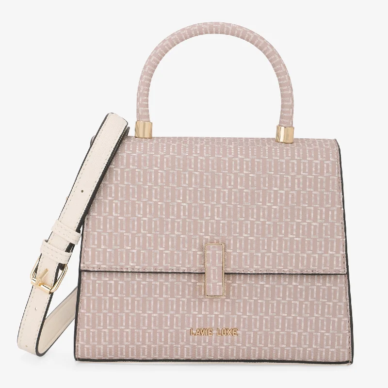 Lavie Luxe Monogram Ipsy24 Pink Medium Women's Satchel