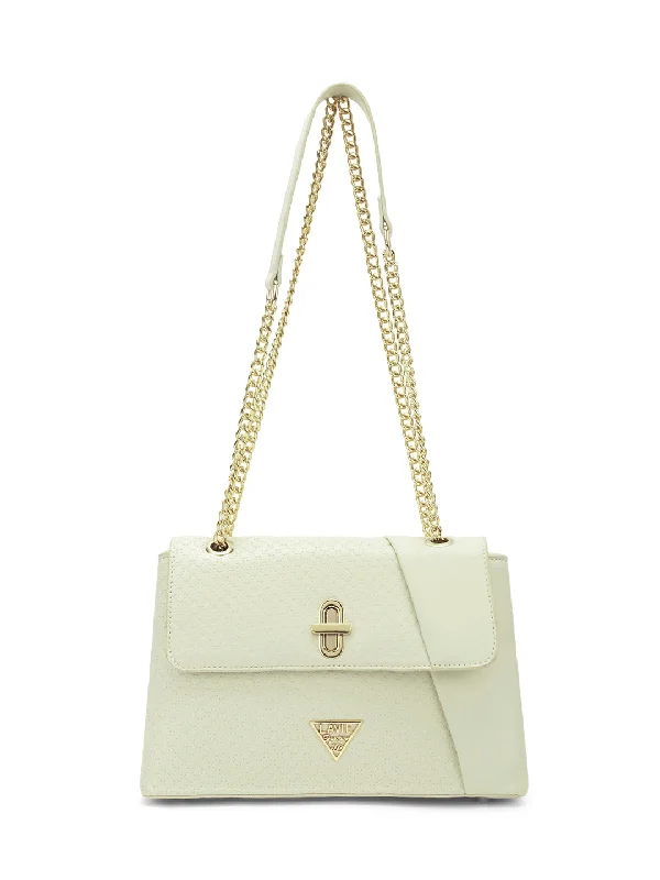 Lavie Signature Orlando Small Off White Womens Flap Satchel