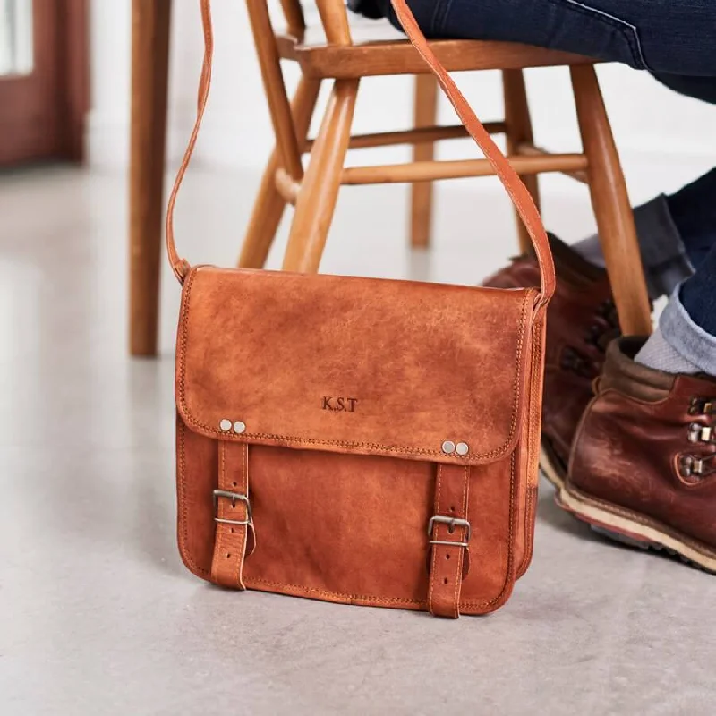 Men's Midi Leather Satchel