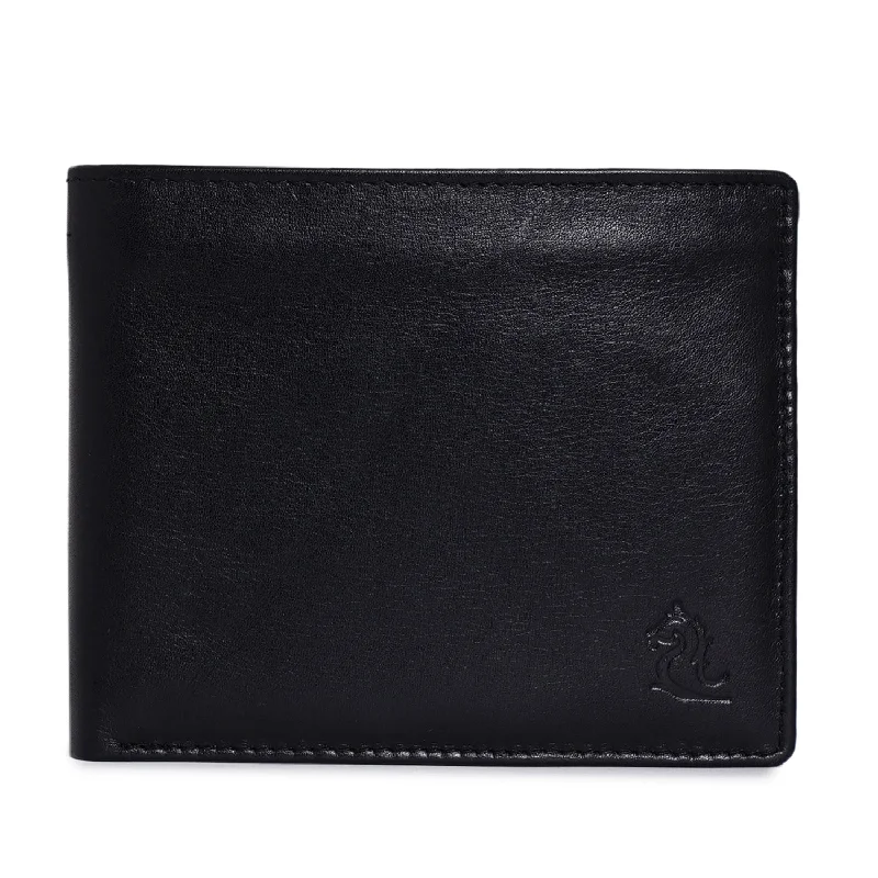 10093 Black Leather Bifold Wallet