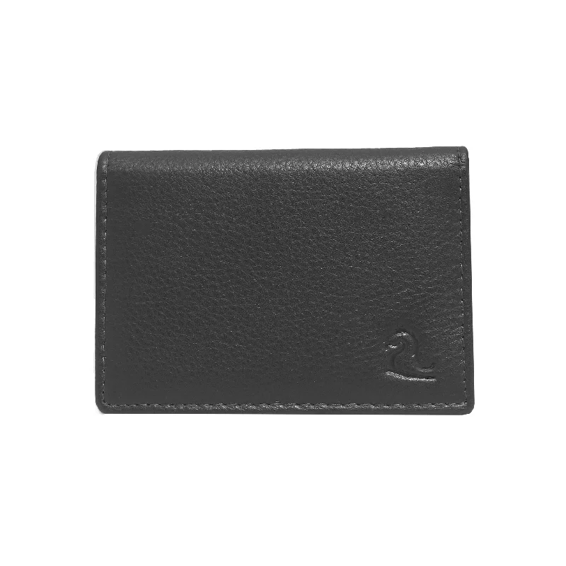 14033 Black Leather Card Holder for Men and Women