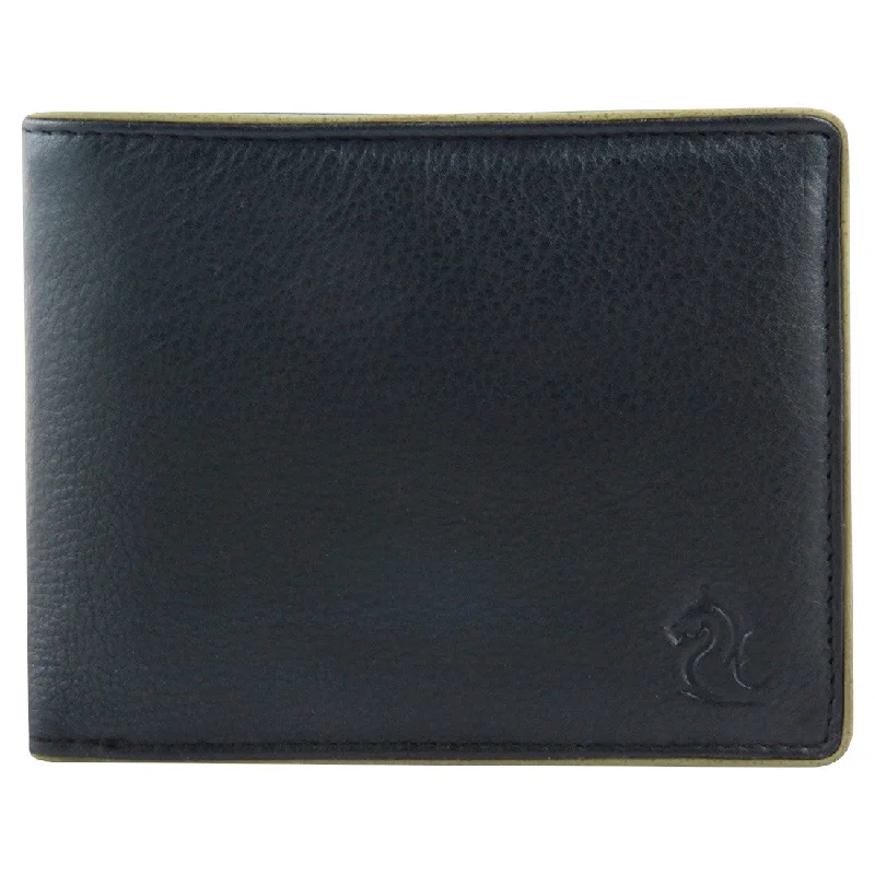 14056 Black & Green Bifold Wallet