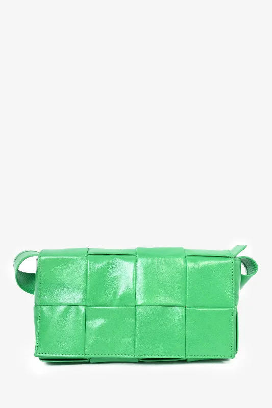 Bottega Veneta Green Mini Intrecciato Leather Belt Bag