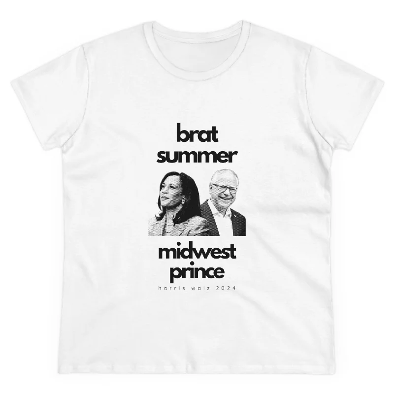 Brat Summer Midwest Prince - Tim Walz Kamala Harris T-Shirt - Women's Fitted Tee