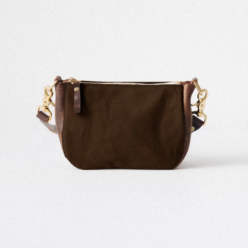 On-Trend Fashion Offers Brown Canvas Mini Crossbody Bag Chic Bags, Shop Now & Save