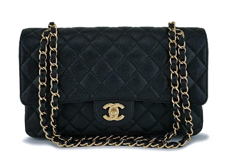 Chanel Black Caviar Medium Classic Double Flap Bag GHW