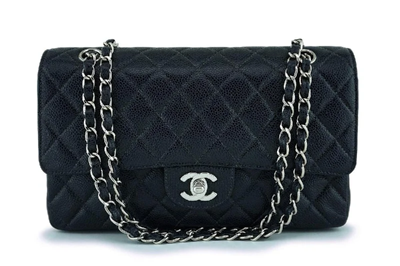 Chanel Black Caviar Medium Classic Double Flap Bag SHW