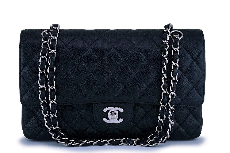 Chanel Black Caviar Medium Classic Double Flap Bag SHW