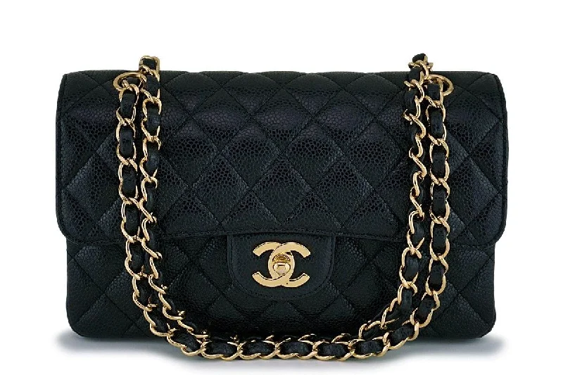 Chanel Black Caviar Small Classic Double Flap Bag GHW