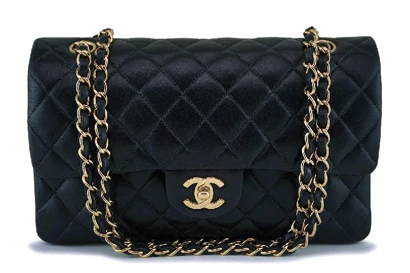 Chanel Black Medium Lambskin Classic Double Flap Bag 24K GHW