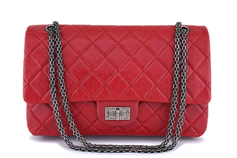 Chanel Red 227 Large 2.55 Reissue Double Flap Bag RHW