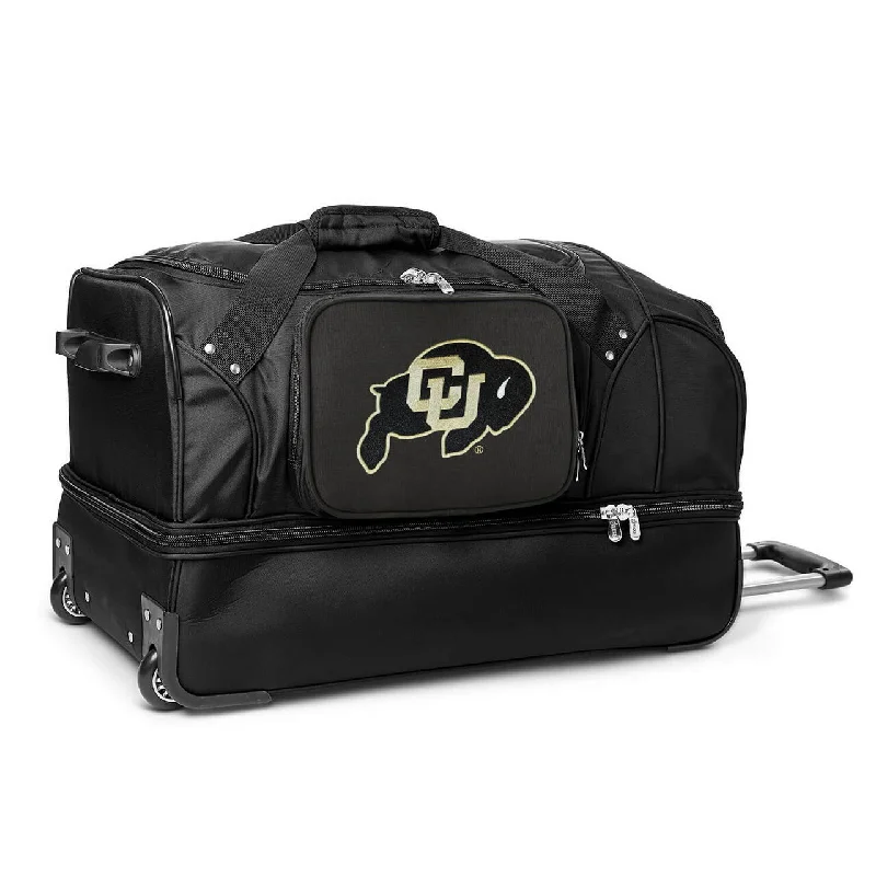 Colorado Buffaloes 27" Black Rolling Drop Bottom Duffel