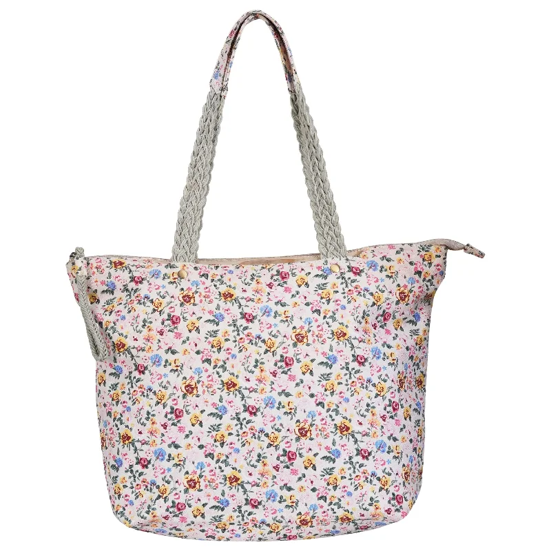 Charming Flower Printed Small Canvas Bag