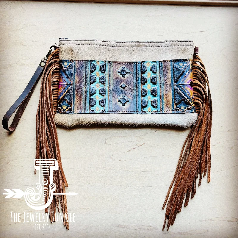 Classic Chic Deals **Hair on Hide Handbag w/ Magenta Navajo Accent & Fringe 513q Timeless Handbags, Flash Sale